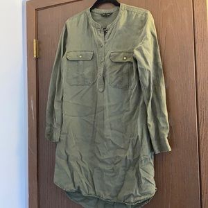 Green Long Sleeves Dress